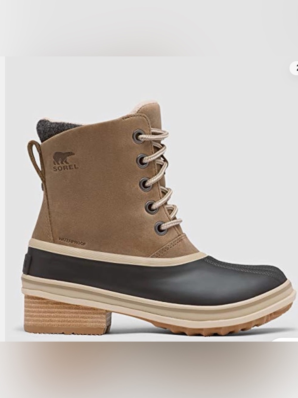 SOREL Women's Slimpack III Lace Khaki
Waterproof Winter Boots Size 11